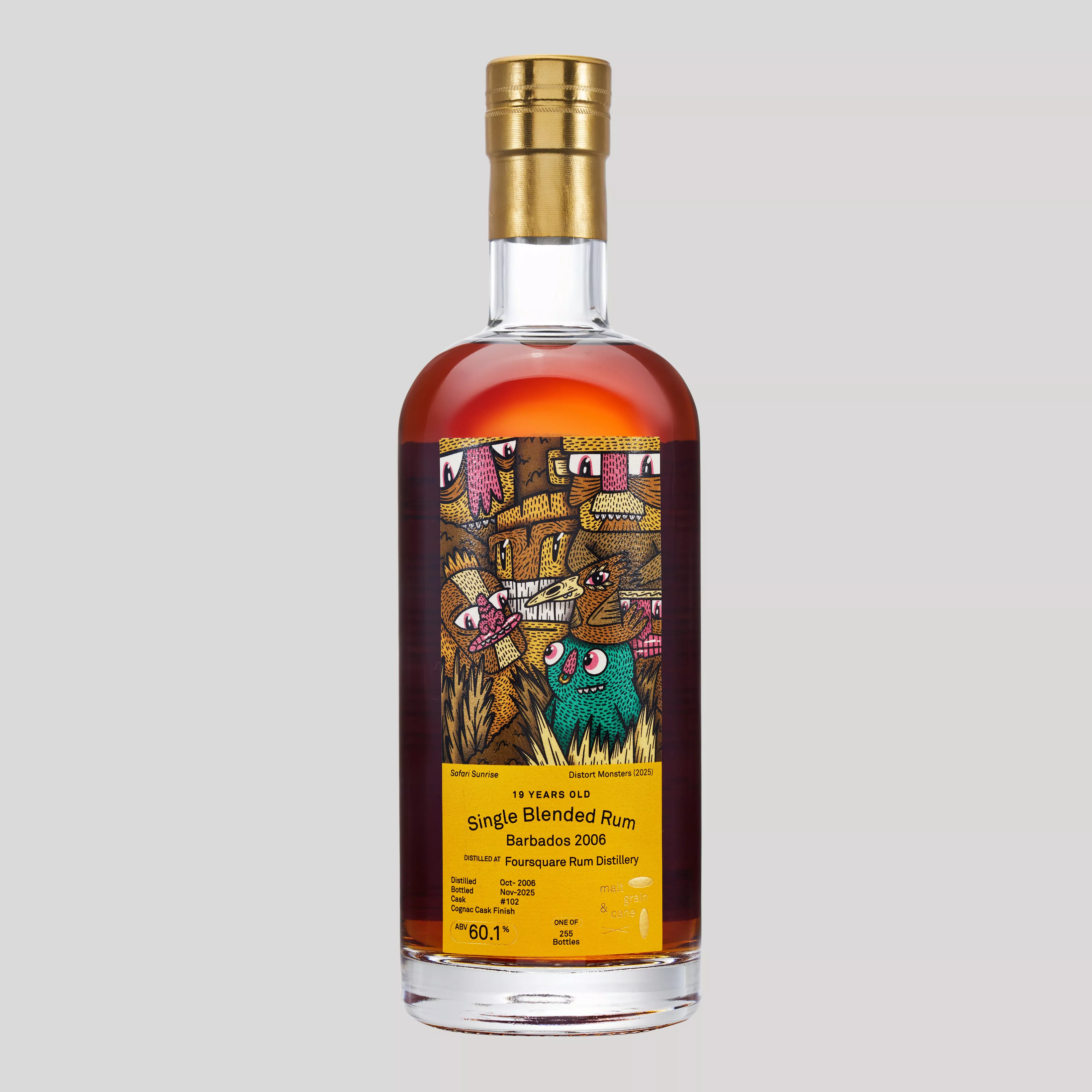 023: Foursquare 2006, 60.1%, 19 YO, Cognac Cask - DistortMonsters "SAFARI SUNRISE"