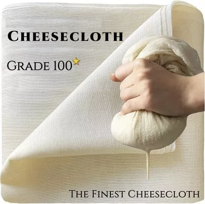 1 YARD CHEESECLOTH Grade 100 Unbleached Mediterranean Cotton Muslin Extra-Fine Weave