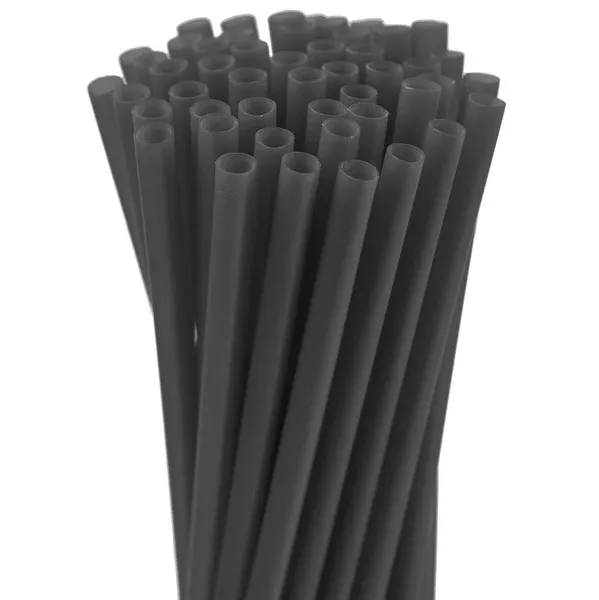 10-fat-black-wrapped-straw-500-ct 10" Fat Black Wrapped Straw 500 ct
