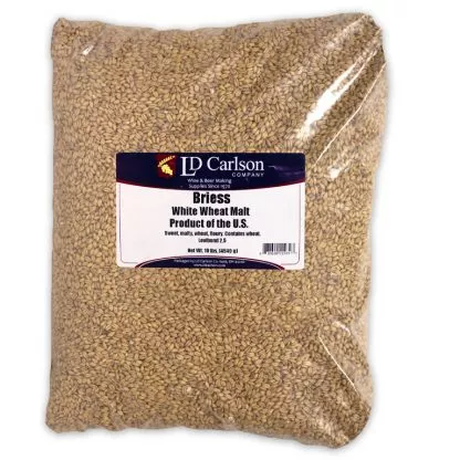 10LB Briess White Wheat Malt – Unmilled 1939B