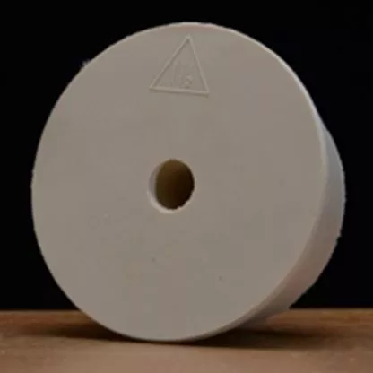 #11.5 DRILLED RUBBER STOPPER 63mm TOP 50mm BOTTOM from Vintage Shop