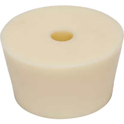 #11 DRILLED RUBBER STOPPER 55mm TOP 49mm BOTTOM White Gum from Vintage Shop