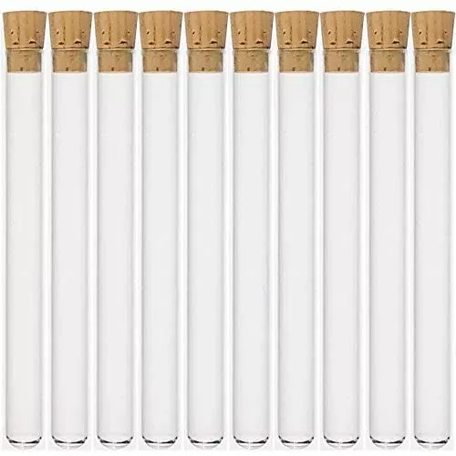 16x150mm Borosilicate Glass Test Tubes with Cork Stoppers, 23ml Vol, Karter Scientific 201B1 (Pack of 10)