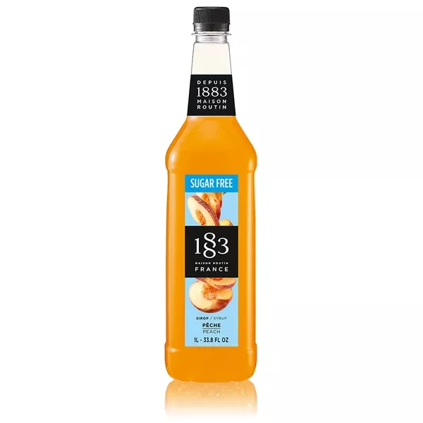 1883 Peach Sugar Free Syrup PET 1 ltr