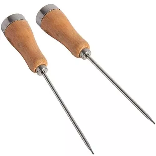 2-pack-stainless-steel-ice-pick-with-safety-wooden-handle-kitchen-bar-8-5-inches 2 Pack Stainless Steel Ice Pick with Safety Wooden Handle for Kitchen & Bar,8.5 Inches
