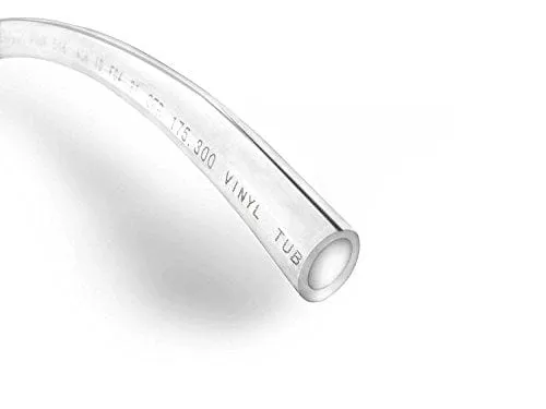 25-feet-5-16-id-7-16-od-clear-vinyl-tubing-food-grade-multipurpose-tube-beer-lin 25 Feet - 5/16" ID 7/16" OD Clear Vinyl Tubing Food Grade Multipurpose Tube for Beer Line, Kegerator, Wine Making, Airline Tubing for Aquarium, Air Water Hose, Fuel Line by Proper Pour