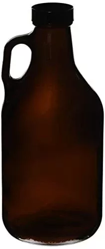 32oz (1 Quart) Glass Growler (1) with poly seal cap