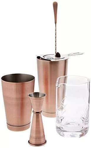 Barfly Essential Deluxe Mixing Cocktail Kit, Stainless Steel (M37131)