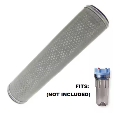 (Currently Unavailable) RINSABLE FILTER CARTRIDGE fits BevBright Canister Type Filtration Units – 400 Micron Stainless Steel Screen – Fits 10″ Filter Frames (Can be used as Hop Randall)
