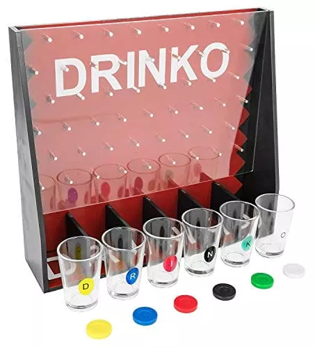 DRINKO Drinking Game - Fairly Odd Novelties - Fun Social Shot Glass Party Game for Groups / Couples, Multicolor, One Size