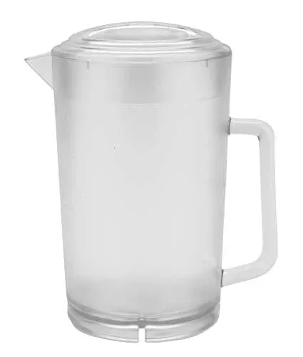 G.E.T. Heavy-Duty Shatterproof Plastic 2 Quart Pitcher with Lid, BPA Free (64 Ounce), Clear