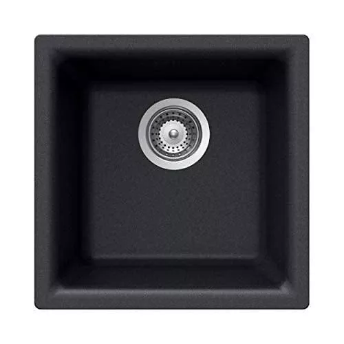 houzer-e-100-midnite-quartztone-sink-black HOUZER E-100 MIDNITE Quartztone Sink, Black