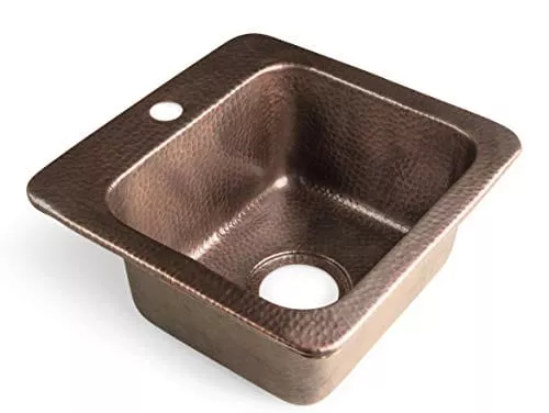 monarch-abode-17092-pure-copper-hand-hammered-baxter-bar-prep-single-bowl-kitche Monarch Abode 17092 Pure Copper Hand Hammered Baxter Bar Prep Single Bowl Kitchen Sink