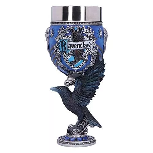 Nemesis Now Harry Potter Ravenclaw Hogwarts House Collectible Goblet, 19.5cm, Blue Silver
