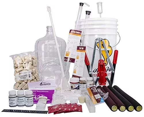 north-mountain-supply-3-gallon-wine-from-fruit-complete-32pc-kit-with-glass-carb North Mountain Supply 3 Gallon Wine From Fruit Complete 32pc Kit With Glass Carboy - Only Fruit & Bottles Required