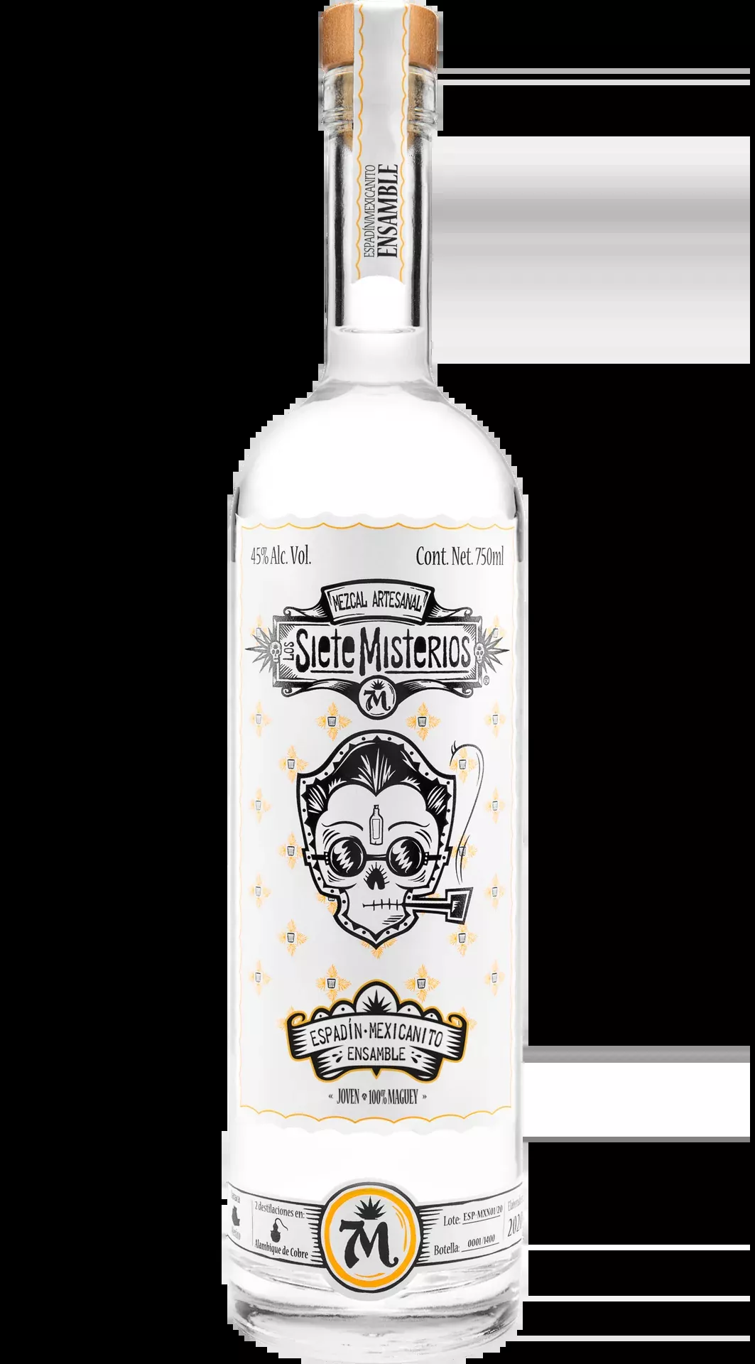 SIETE MISTERIOS MEZCAL ESPADIN MEXICANITO 750ML