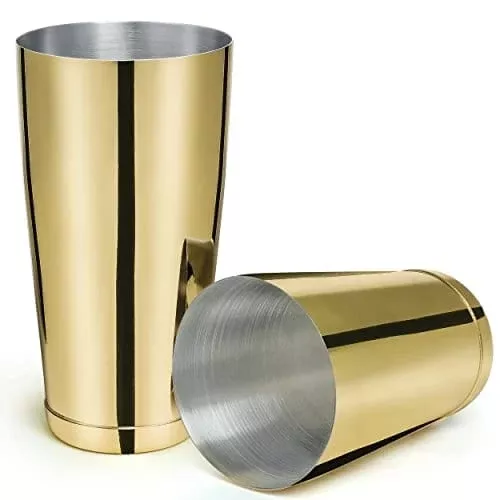 Stainless Steel Boston Shaker - 2-piece 18oz & 28oz Professional Bartender Cocktail Shaker Bartender Shaker Kit - CTSK0013 (Black)