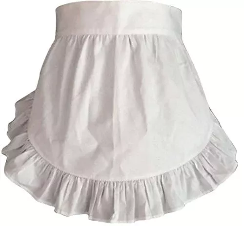 waist-apron-kitchen-cooking-restaurant-100-cotton-bistro-half-aprons-with-pocket Waist Apron Kitchen Cooking Restaurant 100% Cotton Bistro Half Aprons with Pockets For Girl Woman (White)