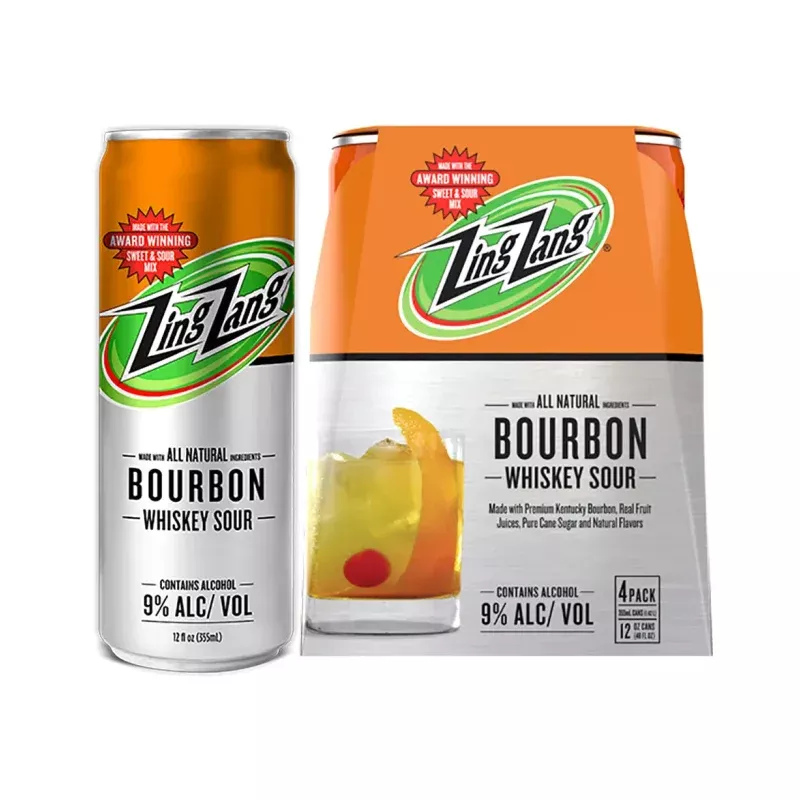 Zing Zang Bourbon Whiskey Sour Ready-to-Drink Cocktail