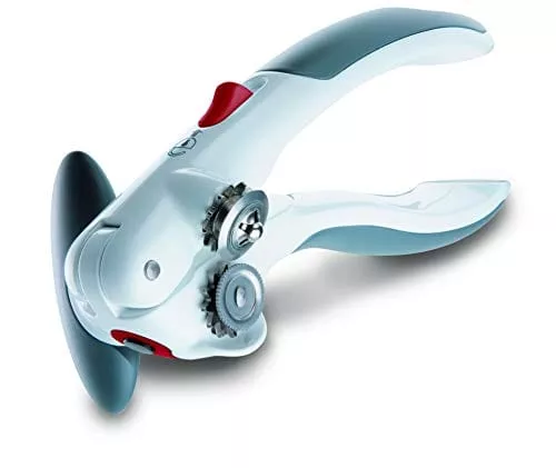 Zyliss - 20362 ZYLISS Lock N' Lift 7" Manual Handheld Can Opener with Locking Mechanism, White/Gray